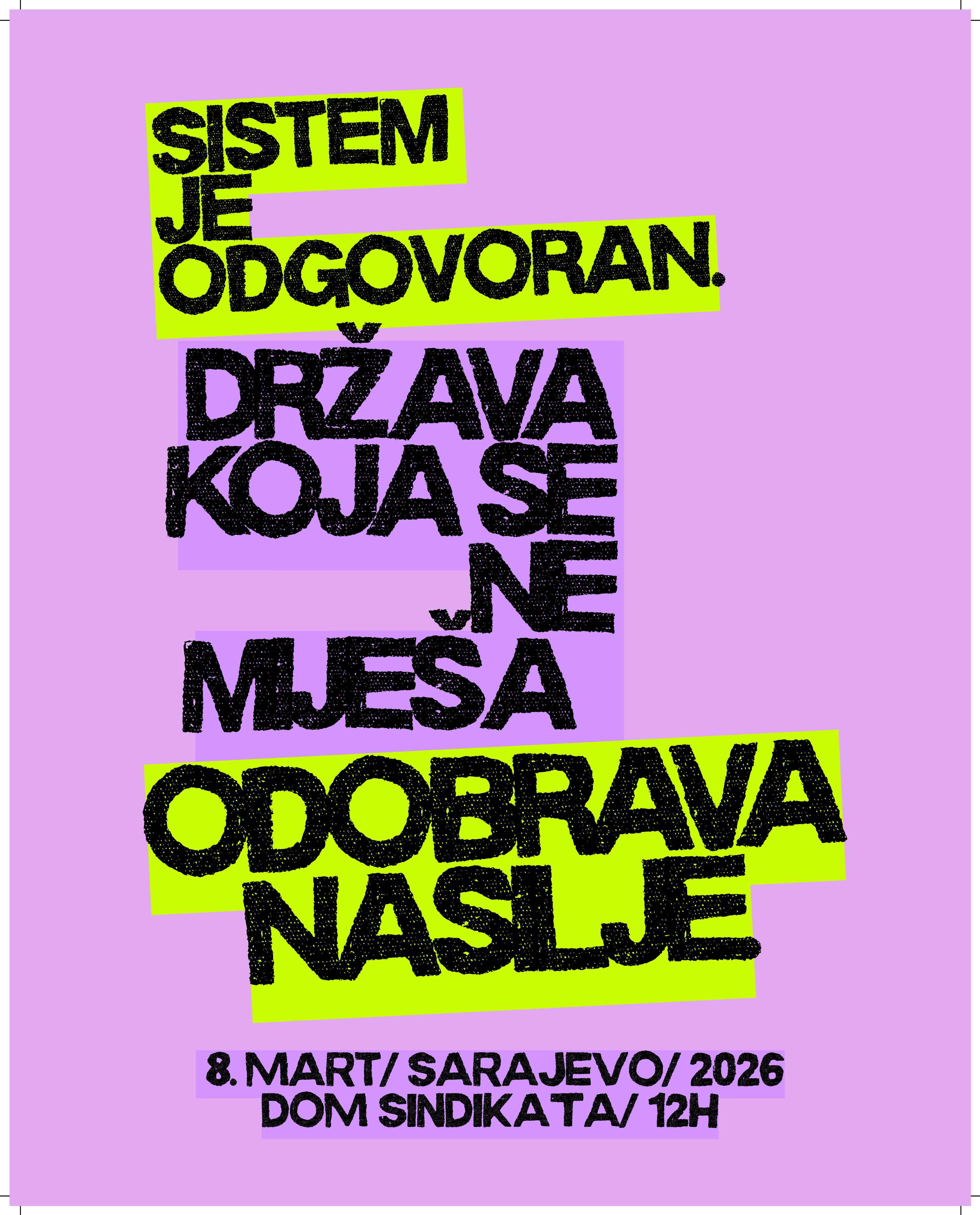 “Sigurnost žena je javna obaveza. Država koja se ne miješa odobrava nasilje”
